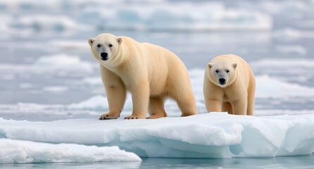 "Polar Bears on an Ice Cap | Climate Change & Conservation Awareness"