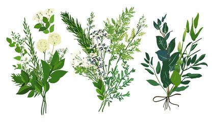 Brighten up your surroundings with a set of lush green bouquets, offering the perfect blend of nature and elegance for a peaceful and inviting home.