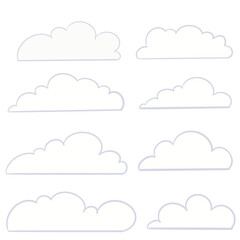 cloud,set of realistic isolated cloud on the transparent background.Cloud. 
Abstract white cloudy set isolated on blue background. Set of clouds. for games, backgrounds, wallpaper, for books,