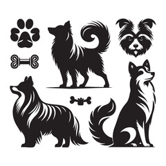 For projects with an animal theme or pet branding, this striking and graphic black-and-white drawing of a friendly dog's head is ideal.