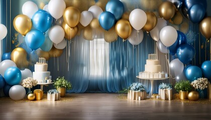 decorations birthday party with balloons