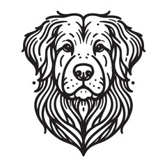Yorkshire Terrier silhouette style black and white graphic icon logo illustration