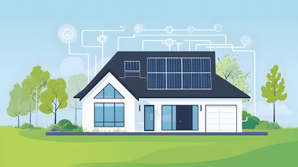 house with solar panels