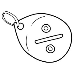 discount tag illustration hand drawn outline vector