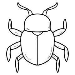 bug illustration hand drawn outline vector
