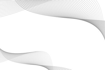 Fototapeta premium Gray wave curve lines abstract background with flowing particles eps 10