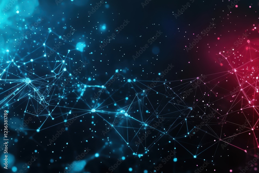 Fototapete futuristic abstract technology background featuring interconnected lines and dots creating a dynamic