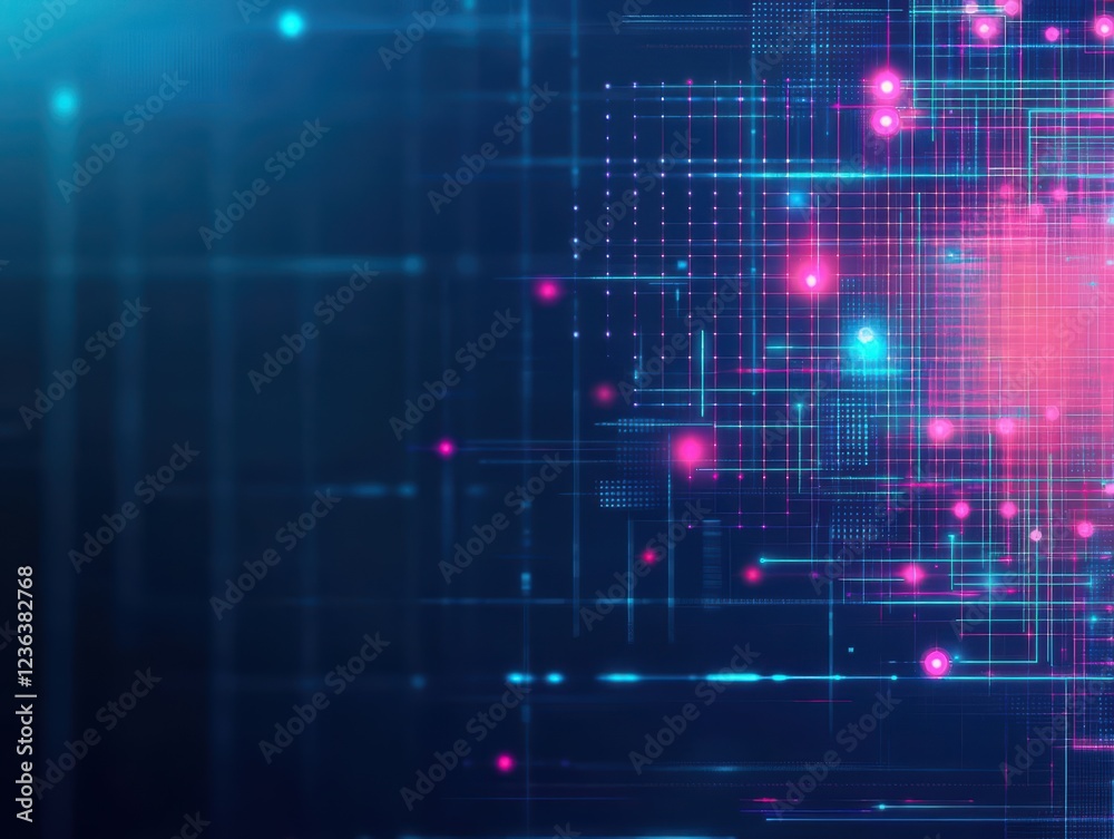 Aufkleber vibrant blue and pink abstract background featuring dynamic line patterns evoking energy and creativ