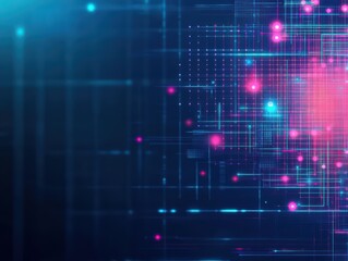 Fototapeta premium Vibrant Blue and Pink Abstract Background Featuring Dynamic Line Patterns Evoking Energy and Creativity in a Contemporary Artistic Expression