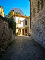 View of the village of Arquà Petrarca, Padua, Italy