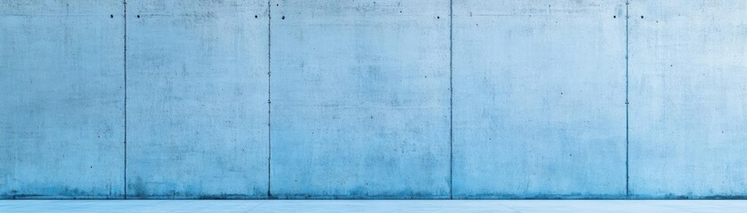 Vivid Blue Wall with Textured Concrete Floor Creating an Industrial and Modern Aesthetic Ideal for Artistic Displays and Contemporary Design Projects