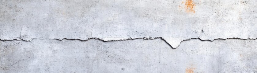 Obraz premium Closeup of a Weathered Cracked Concrete Wall Displaying Intricate Textures and Patterns Evoking a Sense of Age and Urban Decay in an Industrial Setting