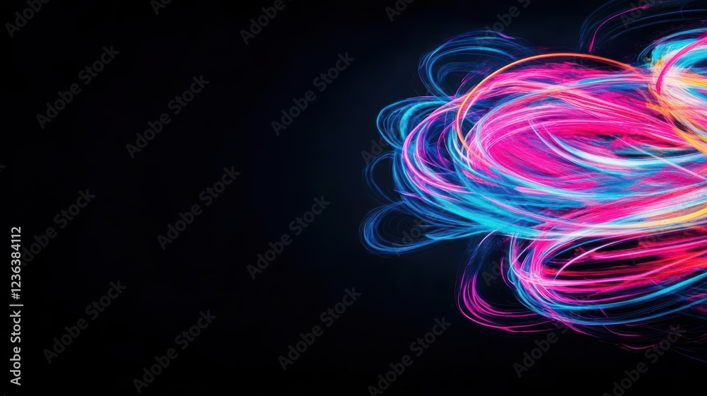 Aufkleber Vibrant Heart of Neon Light Pulsating Against a Dark Background Creating a Captivating and Emotional Visual Experience of Love and Passion