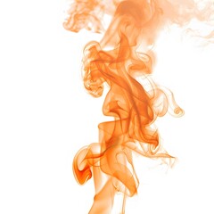 Fototapeta premium Abstract Orange Smoke on White Background for Creative Designs