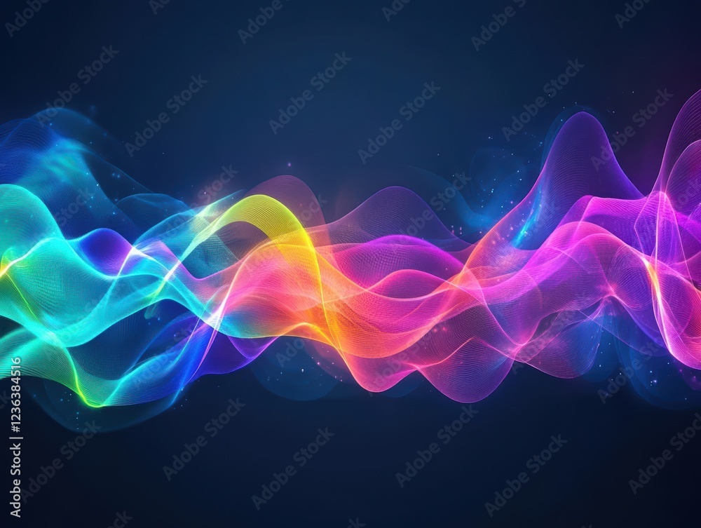 Leinwandbilder Vibrant Colorful Waves Creating a Dynamic and Artistic Background with Fluid Patterns and Textures Evoking Energy and Creativity in Digital Design