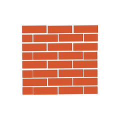 cartoon illustration - building materials. layers of masonry brick walls isometric