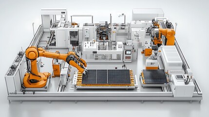 Fototapeta premium Advanced Industrial Automation Setup