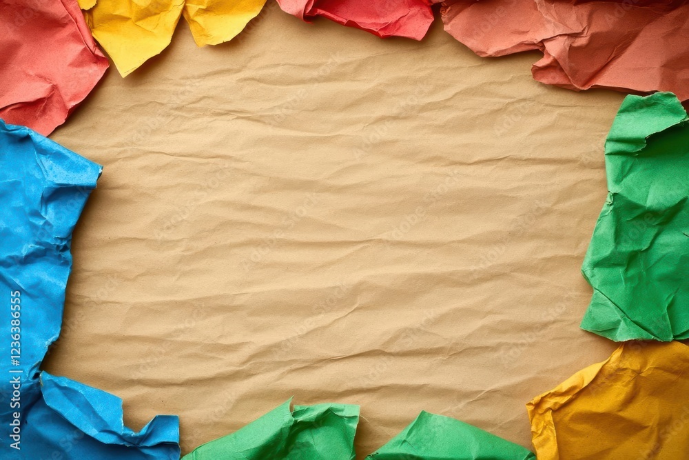 Leinwandbilder vibrant circle crafted from colorful paper pieces arranged in a harmonious design evoking creativity