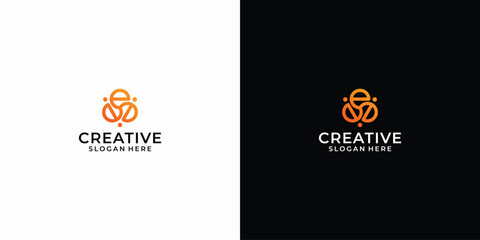 Fototapeta premium element logo and letter e