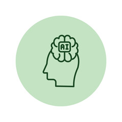 Artificial Brain pentaglow, vector, pixel perfect, illustrator file 
