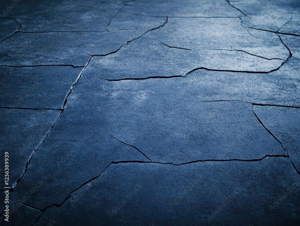 Poster detailed cracked asphalt road texture background showing weathered surface with unique patterns and 