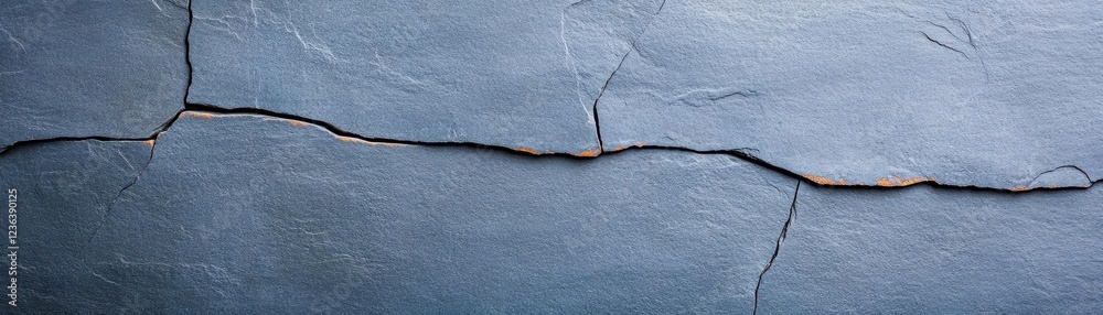 Poster close up of weathered cracked concrete wall with textured surface and grunge aesthetic creating an u