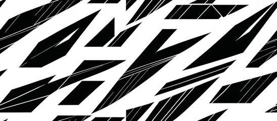 Pattern. Black and White Geometric Pattern