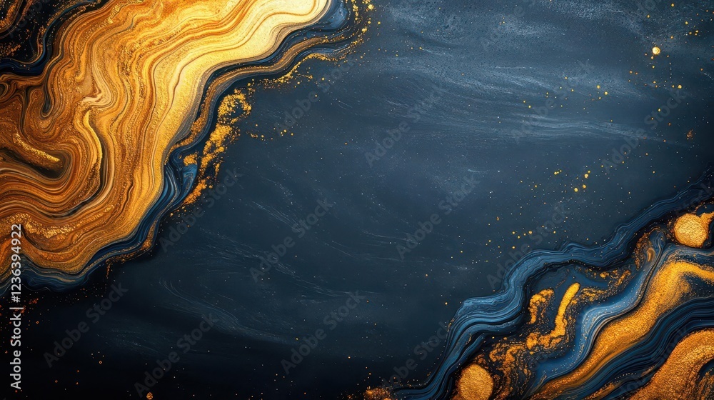 Poster elegant black and gold marble background showcasing rich textures and luxurious design elements idea