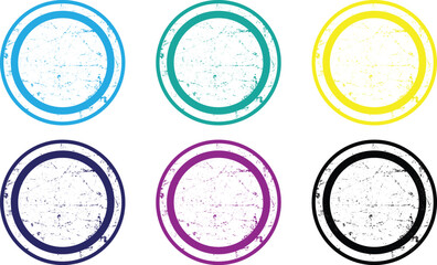 Grunge post Stamps Collection, Circles. Banners, Insignias , Logos, Icons, Labels and Badges Set . vector distress textures.blank shapes.