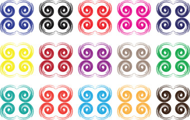 Hurricane icon isolated on white background color set