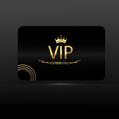 Vector illustration VIP card gold editable