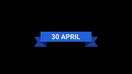 30 April Ribbon Animation