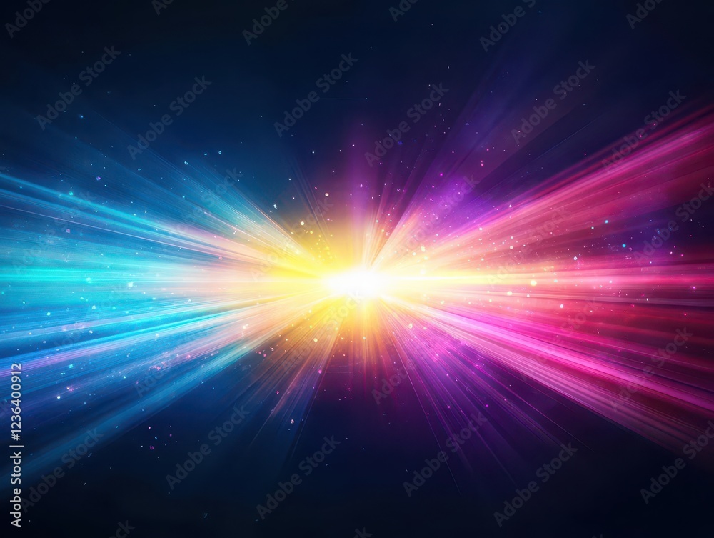 Poster Vibrant Colorful Light Effects Wallpaper with Abstract Patterns Creating a Dynamic and Energetic Atmosphere Perfect for Modern Digital Art Spaces