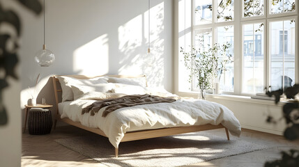 bed in room