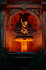 fountain at night