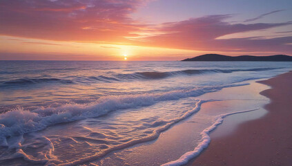 Serene Sunset Over the Tranquil Sea