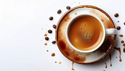 coffee dot white bakground