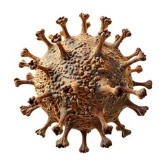 Microscopic Virus Model with Surface Texture and Spike Proteins