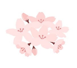 満開の桜のシンプルなベクターイラスト素材