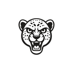 cheetah head mascot template