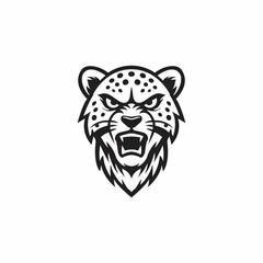 cheetah head mascot template