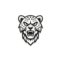 cheetah head mascot template