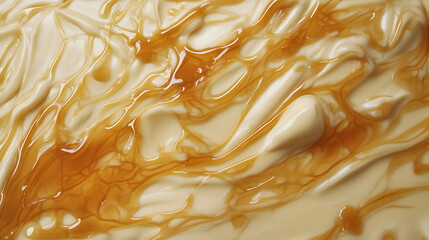 Caramel apple cheesecake with a creamy texture and caramel drizzle.