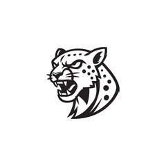 cheetah head mascot template