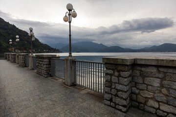 Obraz premium Cannero, panorama con vista sul Lago Maggiore in Piemonte 