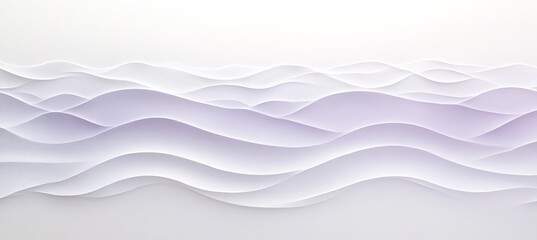 Fototapeta premium Abstract White Wavy Background With Light Lavender Gray Gradient, Elegant Minimalist Design