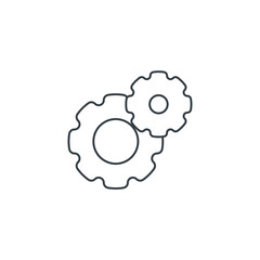 Gear Setting icon symbol vector illustration isolated on white background