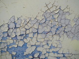 Old cars with cracked paint and rust