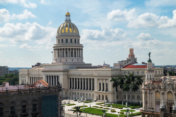 View of The National Capitol of Cuba. Old Havana ,the city-center