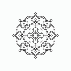 abstract floral background with flowers, mandala pattern floral design